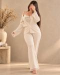 Pyjama Femme 3 Pièces en Coton – Confort & Élégance