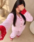 Pyjama Femme 3 Pièces en Coton – Confort & Élégance